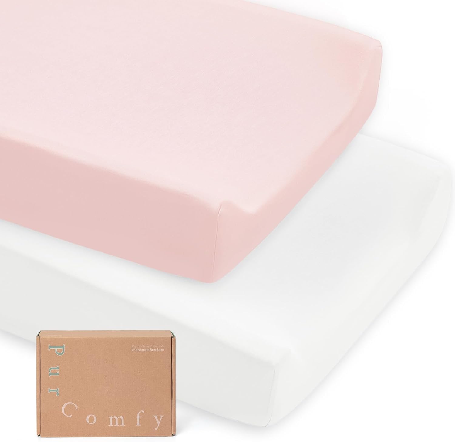 Supersoft Diaper Changing Pad Covers, 2-Pack Premium Bamboo Viscose Change Table Pad Covers for Baby Girls and Boys, Hypoallergenic Stretchy Changing Table Cover Sheets