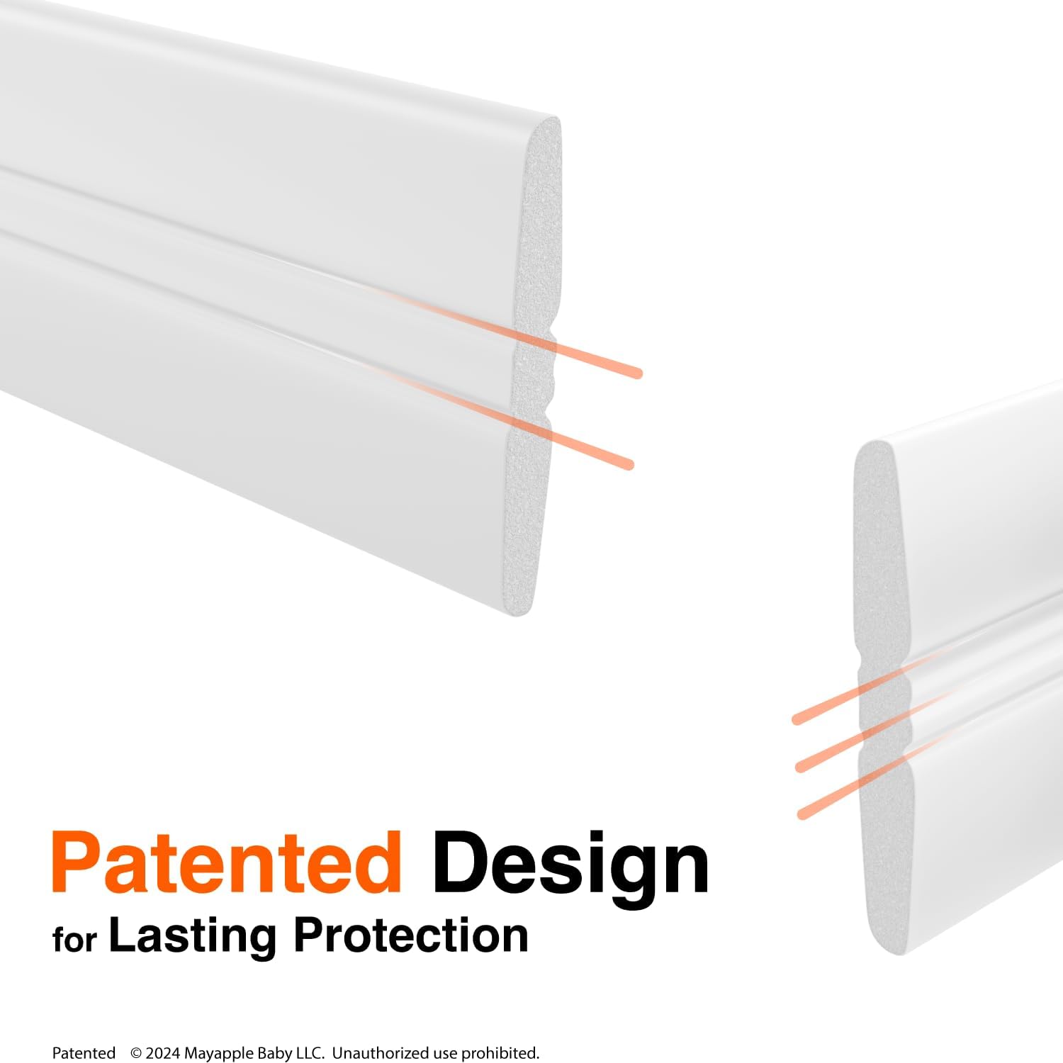 Roving Cove PreFit (Classic) Furniture Edge Corner Protector (Standard 15ft Edge 4 Corners), Baby Proofing Bumper Guards, Oyster White (Off White), Pre-Taped, for Straight Smooth Surfaces