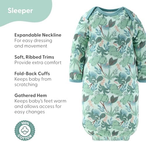 The Peanutshell Baby Layette Gift Set for Boys or Girls - Unisex Newborn to 9 Months Baby Clothes & Essentials - Wild Jungle