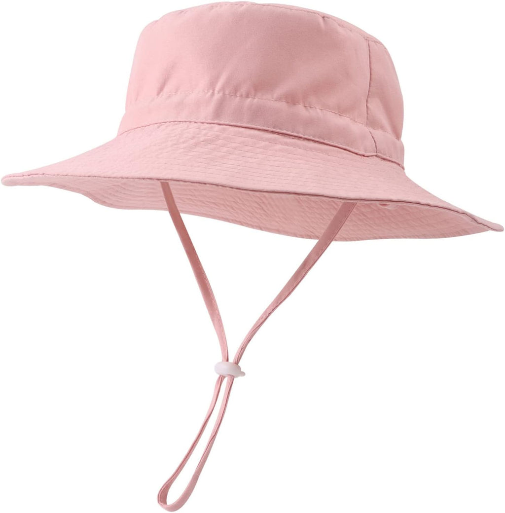 Peecabe Summer Baby Sun Hat for Boys Girls UPF 50+ Wide Brim Toddle Bucket Hat Adjustable Baby Beach Cap 0-8 Years