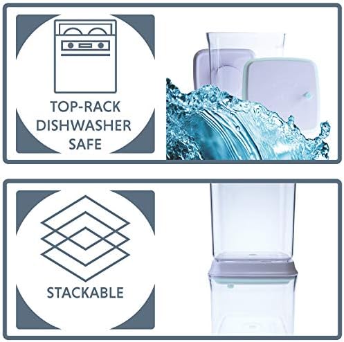 BopTop (1pc - 500ml) Airtight Food Storage Container – Mechanical Silicone Seal Canister - BPA-Free - 0.5Qt