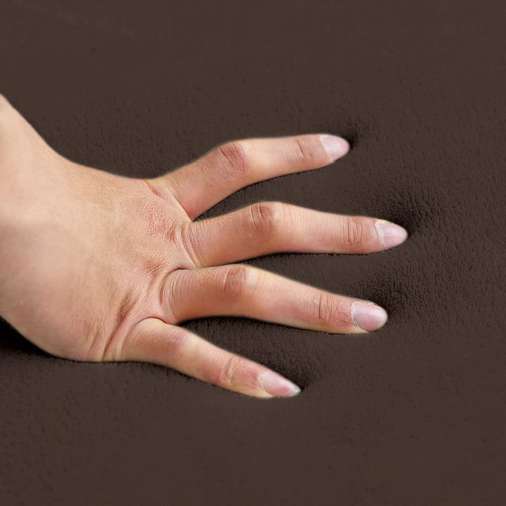 Loartee Coral Velvet Crawling Rug (6.0'x 6'8", Coffee) for Toddler Children Play Area Rug Yoga Mat Exercise Pad Carpet