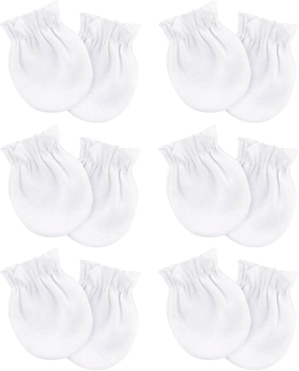 Newborn Baby Mittens No Scratch Cotton Elastic Wrist Gloves Infant Toddler Mittens for Baby Boy Girl 0-6 Months