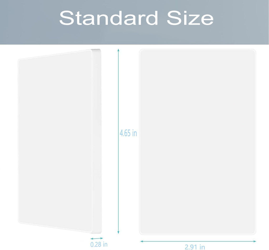 1-Gang Screwless Blank Wall Plate Cover Blank Switch Outlet Electrical Faceplate for Light Switch, Receptacle, Dimmers, USB Outlet, GFCI, Child Safe Cover Plate, White (10-Pack)