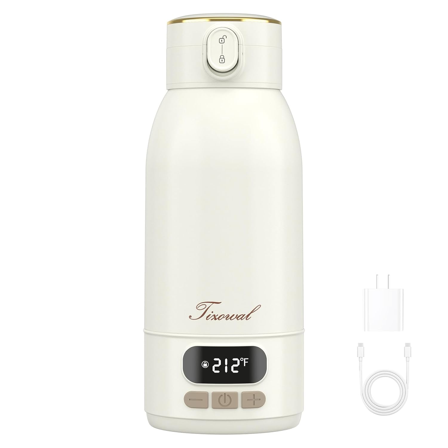 Portable Bottle Warmer for Travel Portable Milk Warmer for Baby Travel,Multi-Speed Keep Warm Function, 95-212℉ 17oz Capacity,66W Battery,24hrs Keep Warm,Best Choice for Travel Bottle Warmer on The Go