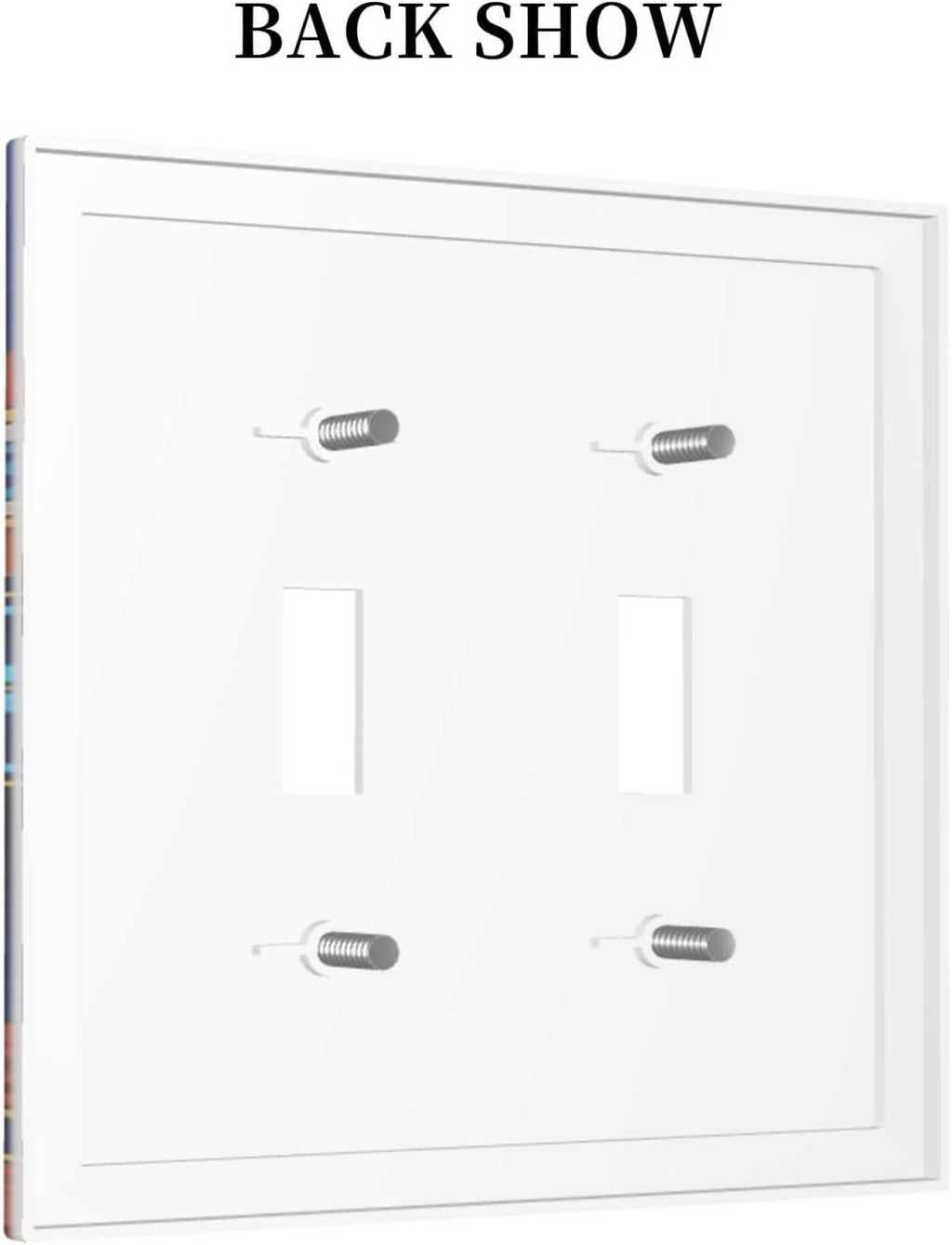 Talavera Mexican Tiles Traditional Color Decoration Print Decorative Switch Plates 2 Gang Double Toggle Outlet Light Switch Cover Wall Plate Electrical Faceplate for Kitchen Bathroom Decor