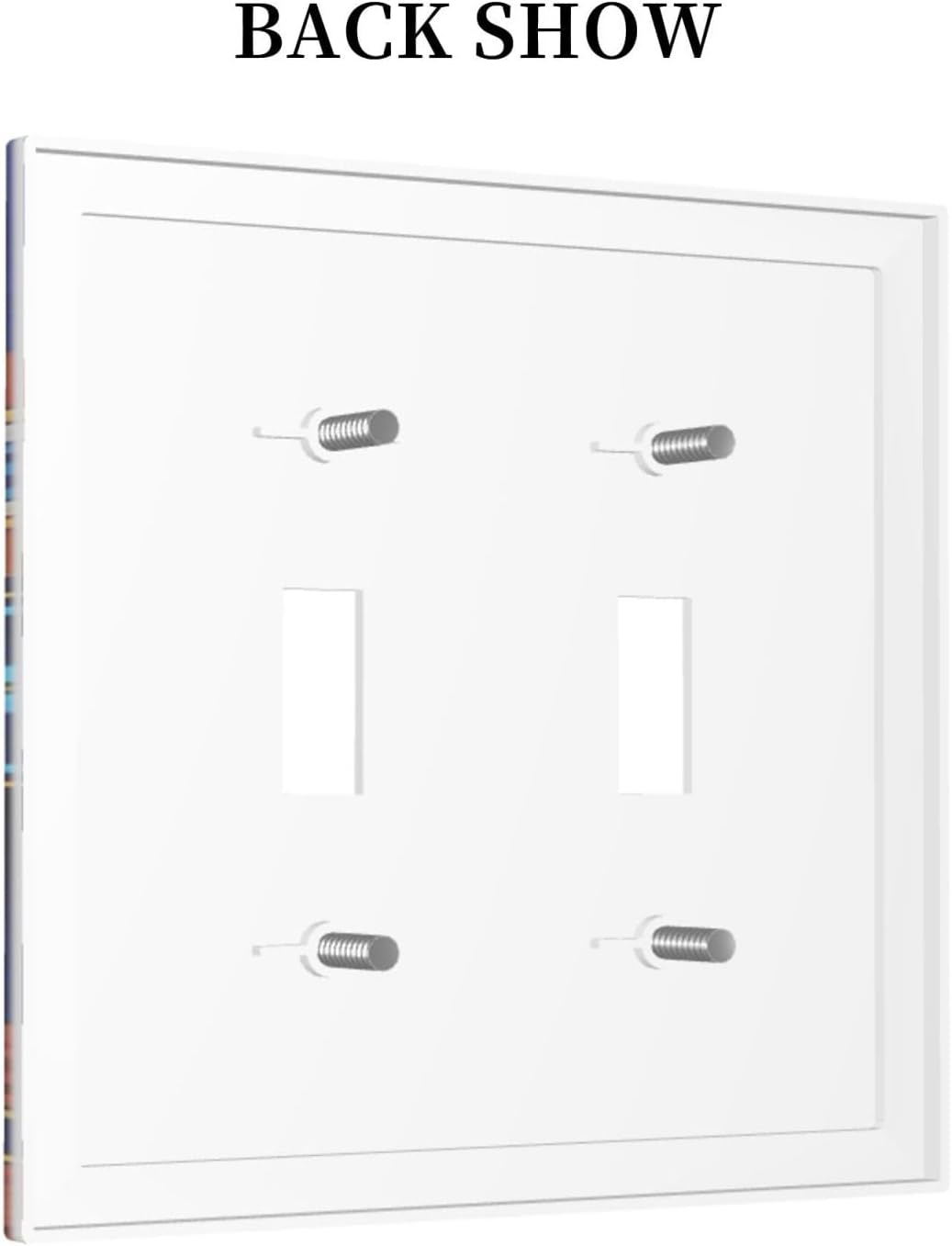 Talavera Mexican Tiles Traditional Color Decoration Print Decorative Switch Plates 2 Gang Double Toggle Outlet Light Switch Cover Wall Plate Electrical Faceplate for Kitchen Bathroom Decor