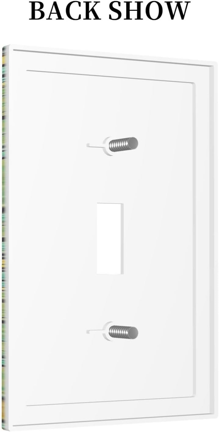 Decorative Light Switch Cover William Morris Vintage Floral Yellow Flowers Green Leaf 1 Gang Single Toggle Device Electrical Faceplate Switchplates Decorator Outlet Wall Plate for Bedroom