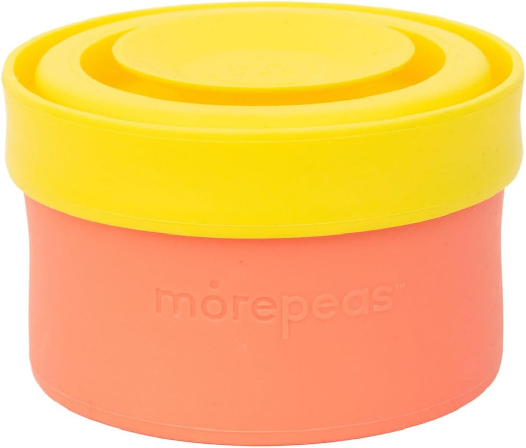 morepeas The Everything Snack Bowl - All-in-One Baby, Toddler & Kid Food Container - Travel Essential with Spill Proof Lid & Suction Base - Melon