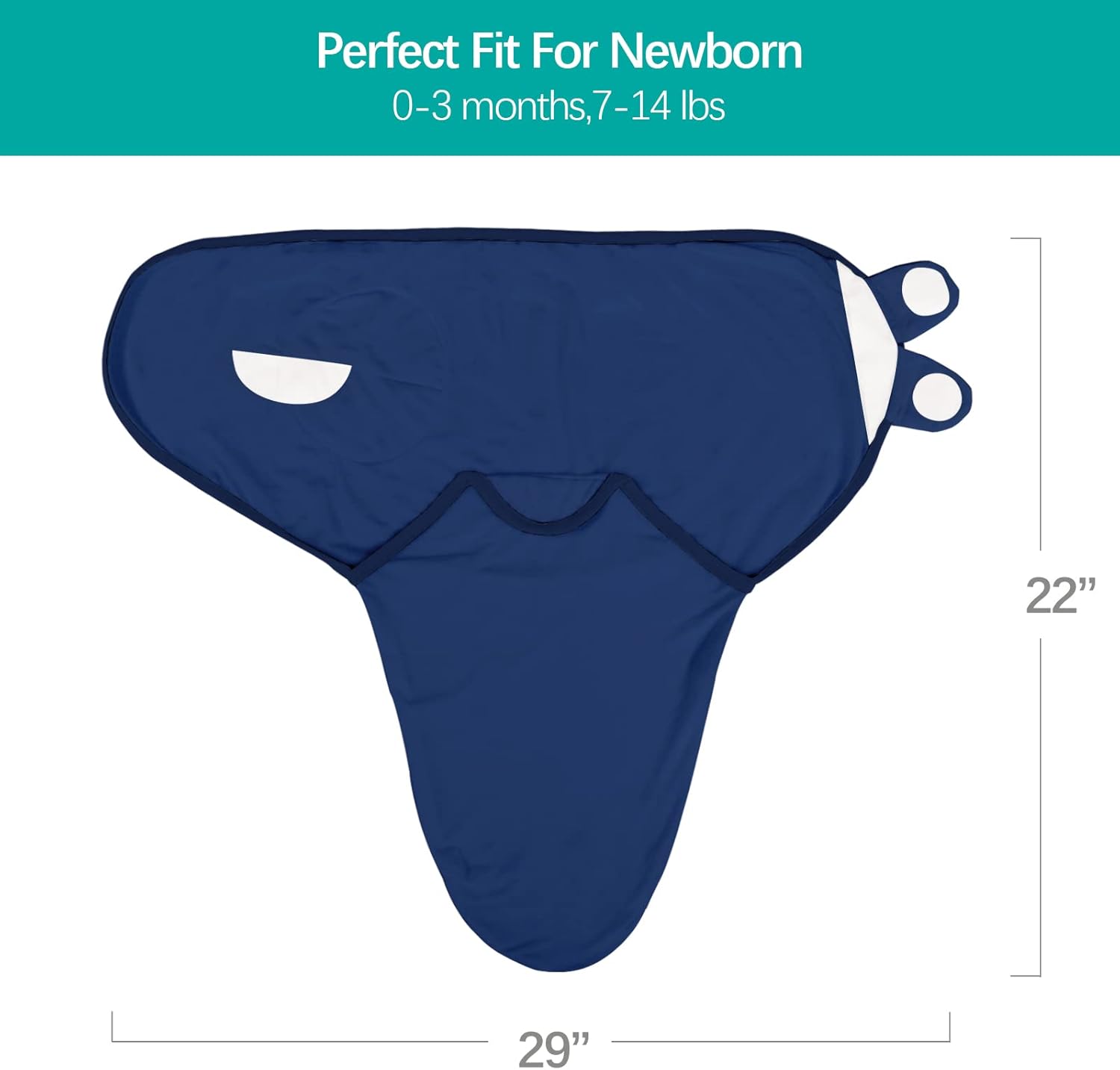 Biloban Baby Swaddles 0-3 Months for Boy & Girl, Cotton Swaddle Blanket, Newborn Essentials, Grey & Navy, 2 Pack