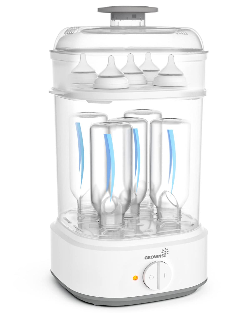 Bottle Sterilizer, Baby Bottle Steam Sterilizer, Electric Baby Bottle Sanitizer with Timer for Baby Bottles, Pacifiers, Pump Parts