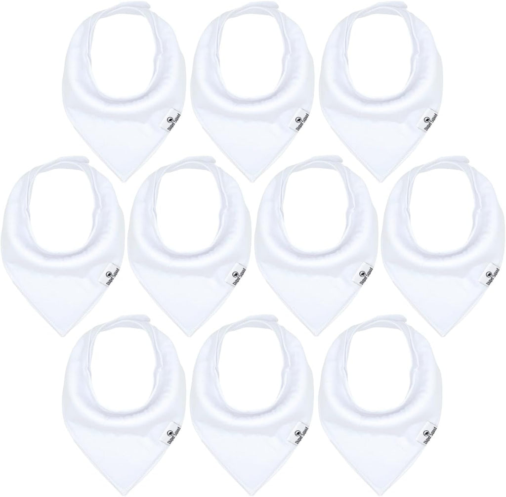 DiaperSquad's Baby Bibs for Drooling and Teething, Bibs for Boys, Baby Girl - Solid Cotton Baby Drool Bibs