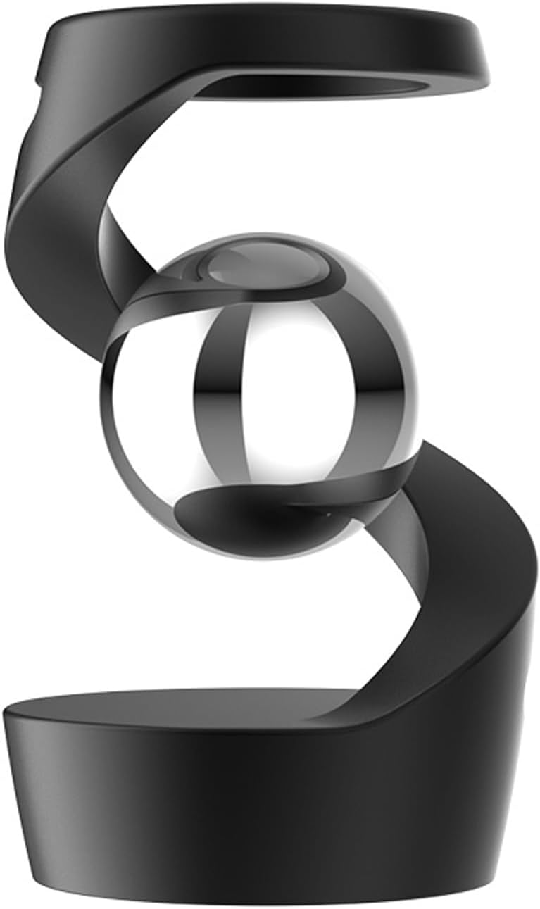 Fidget Toys for Adults, Gravity Defying Kinetic Desk Toy, Metal Fidget Spinner Toy, Balance Desk Toys for Office for Adult for Party Favors, Birthday (Black-Silver Ball)