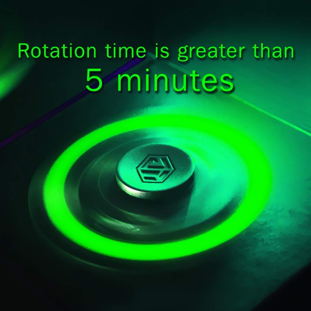 Fidget Spinners, Spinner Gifts for Adults and Kids, Stress Anxiety ADHD Relief Figets Toy, Metal Finger Hand Toy with Luminous Light, Absorb Solar Light Then Release in Dark