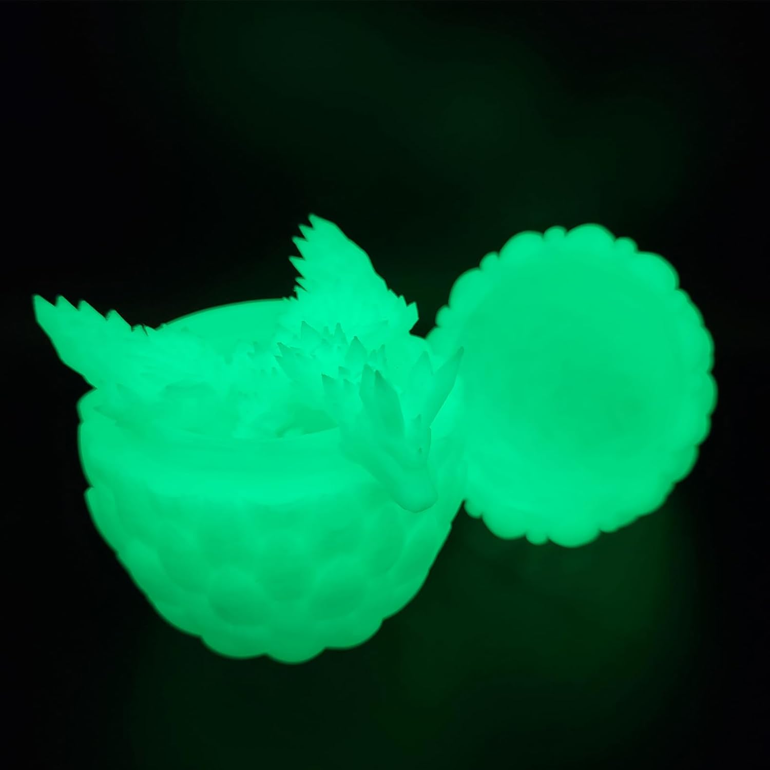 3D Printed Dragon Egg with Dragon Inside, Articulated Flying Dragon with Dragon Egg, Multi Color Winged Dragon, Crystal Dragon Fidget Toy, Home Office Décor, Easter Egg, Gift