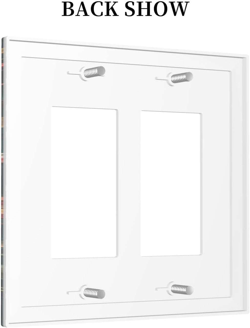 Decorative Outlet Covers Baroque Vintage Peony Flower Floral 2 Gang Double GFCI Rocker Electrical Wall Panels Light Switch Cover Plate for Bedroom Farmhouse Decor