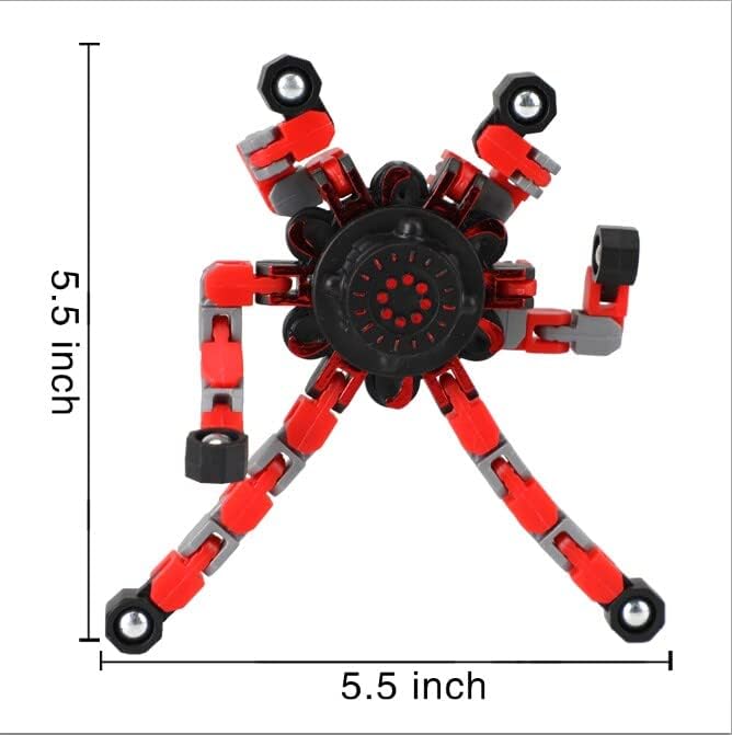 Fidget Spinners, 8 Pack Transformable Fidget Spinners Toys Party Favors for Kids 4-8 8-12 Goodie Bag Stocking Stuffers Treasure Box Classroom Prize Gifts for Birthday Halloween Christmas Easter Party