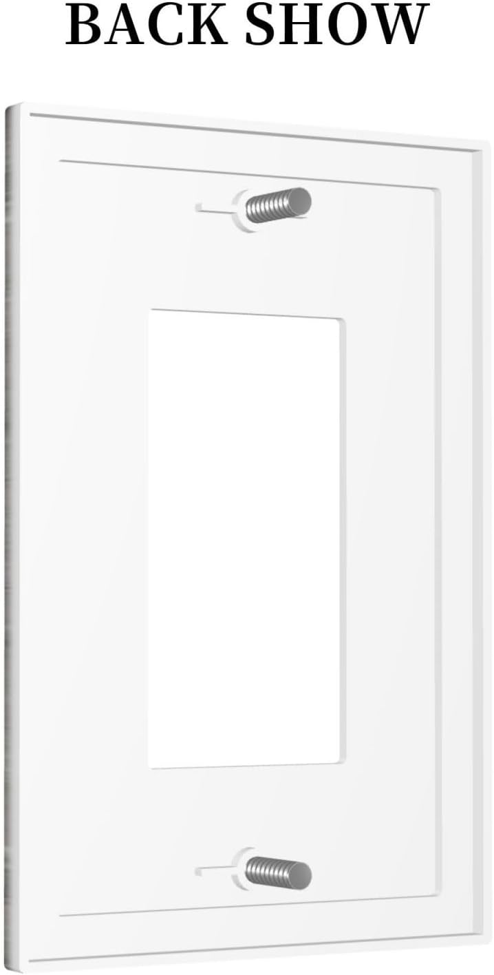 Decorative Outlet Covers Farmhouse Rustic Grey Barn Door Wood 1 Gang Single Rocker Light Switch Cover Plate Wall Plates GFCI Faceplate for Bedroom Cabin Decor