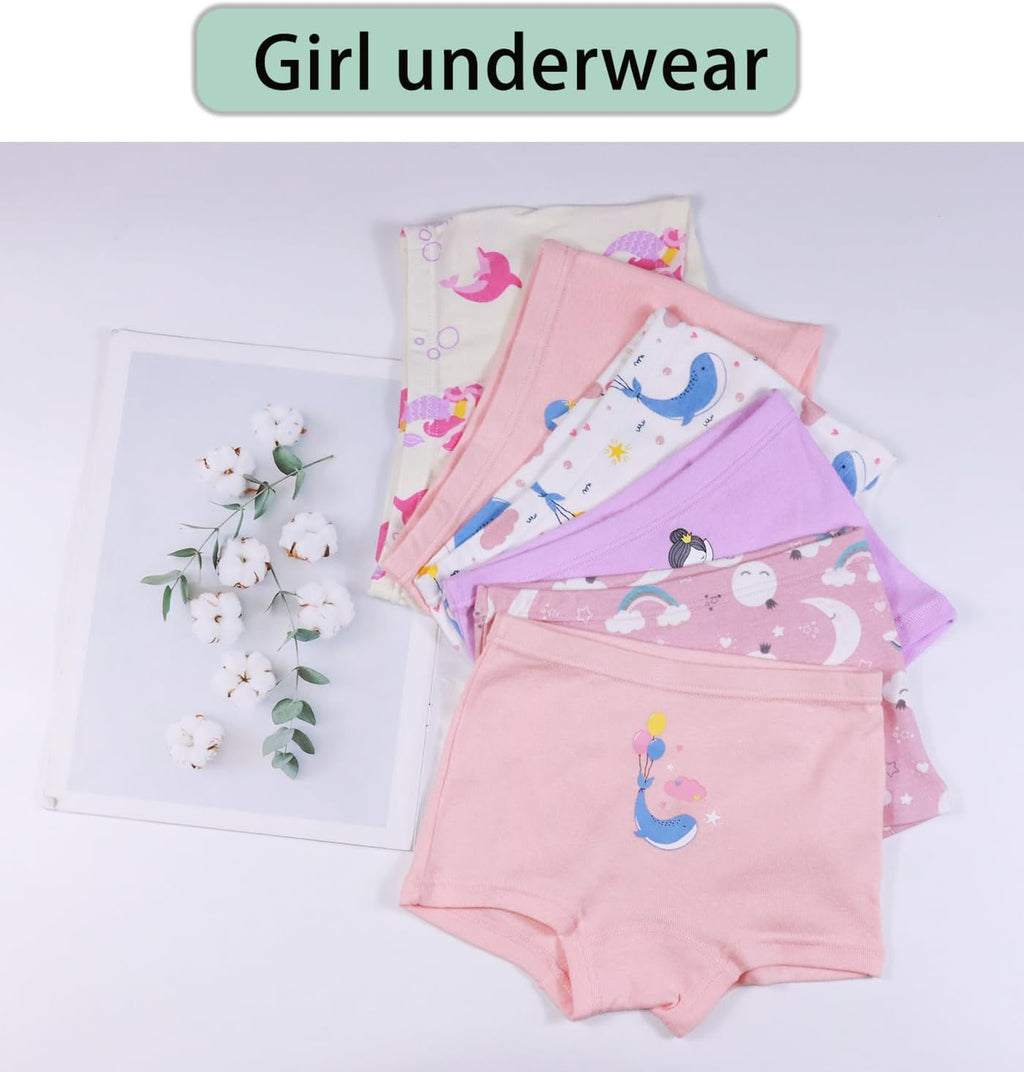 Boboking Soft Cotton Girls' Panties Boyshort Little Girls' Underwear Toddler Undies