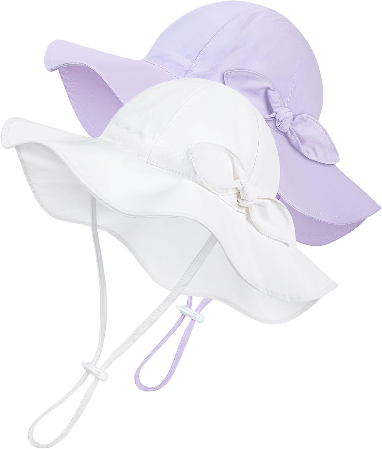 Baby Sun Hat Toddler Girl Beach Hat Adjustable Outdoor Summer Hat UPF 50+ Sun Protection Wide Brim Infant Kids