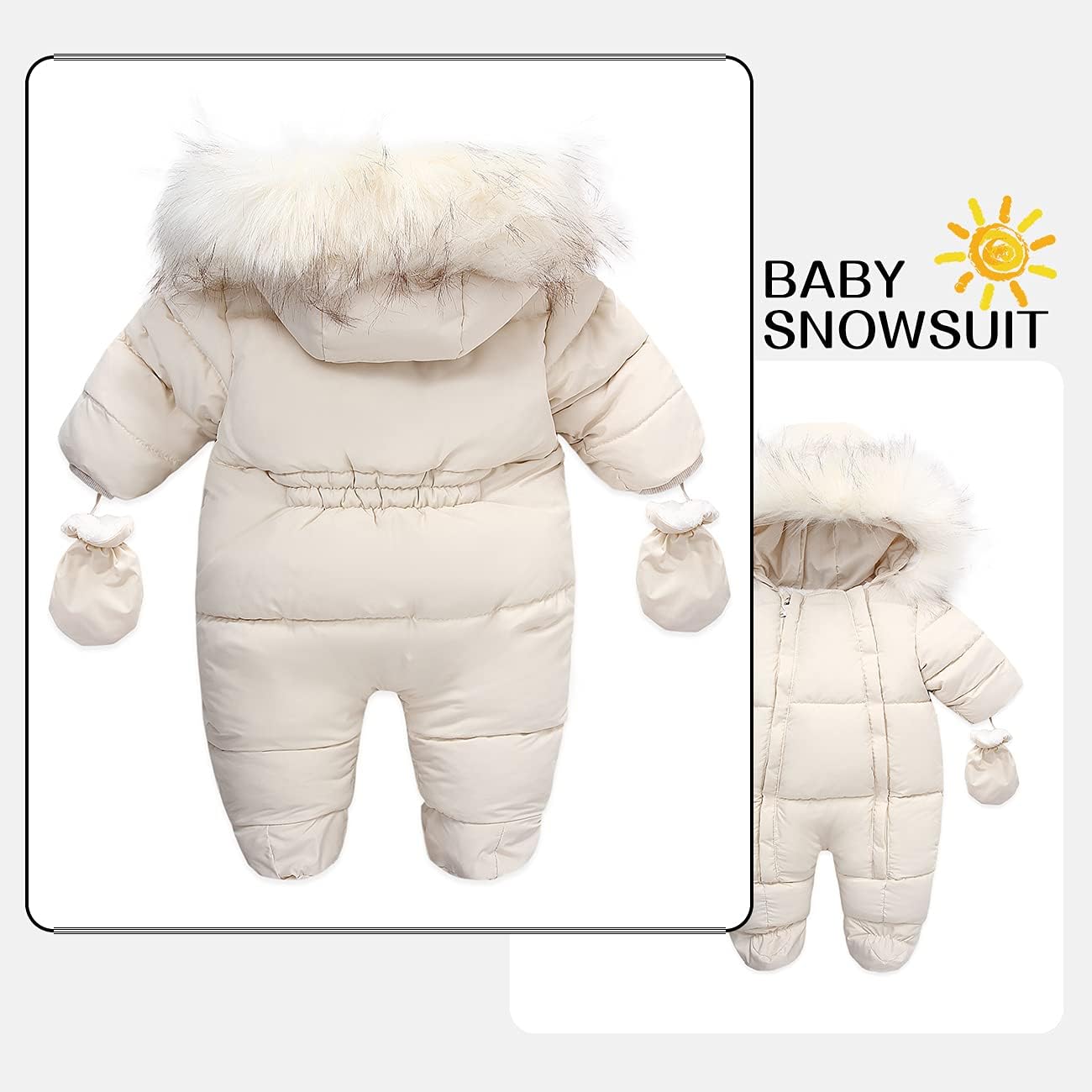 Baby Girl Winter Snowsuit Toddler Jacket Clothes For Boy Infant Jumpsuit Hoodied
