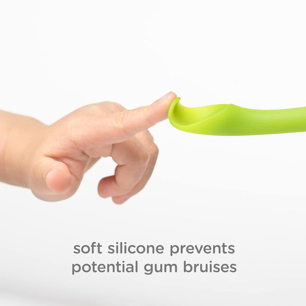 Olababy 100% Silicone Soft Tip Feeding Spoon for Parent Led Weaning 2 Count (Pack of 1 )