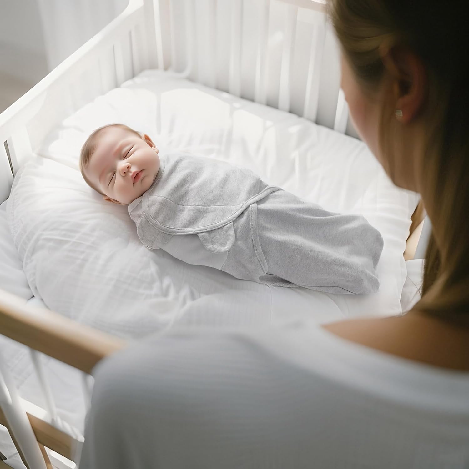 Baby Swaddle Blanket for Boys Girls, 3 Pack Infant Sleep Sacks, 0-6 Months Cotton Newborn Sleeping Bag