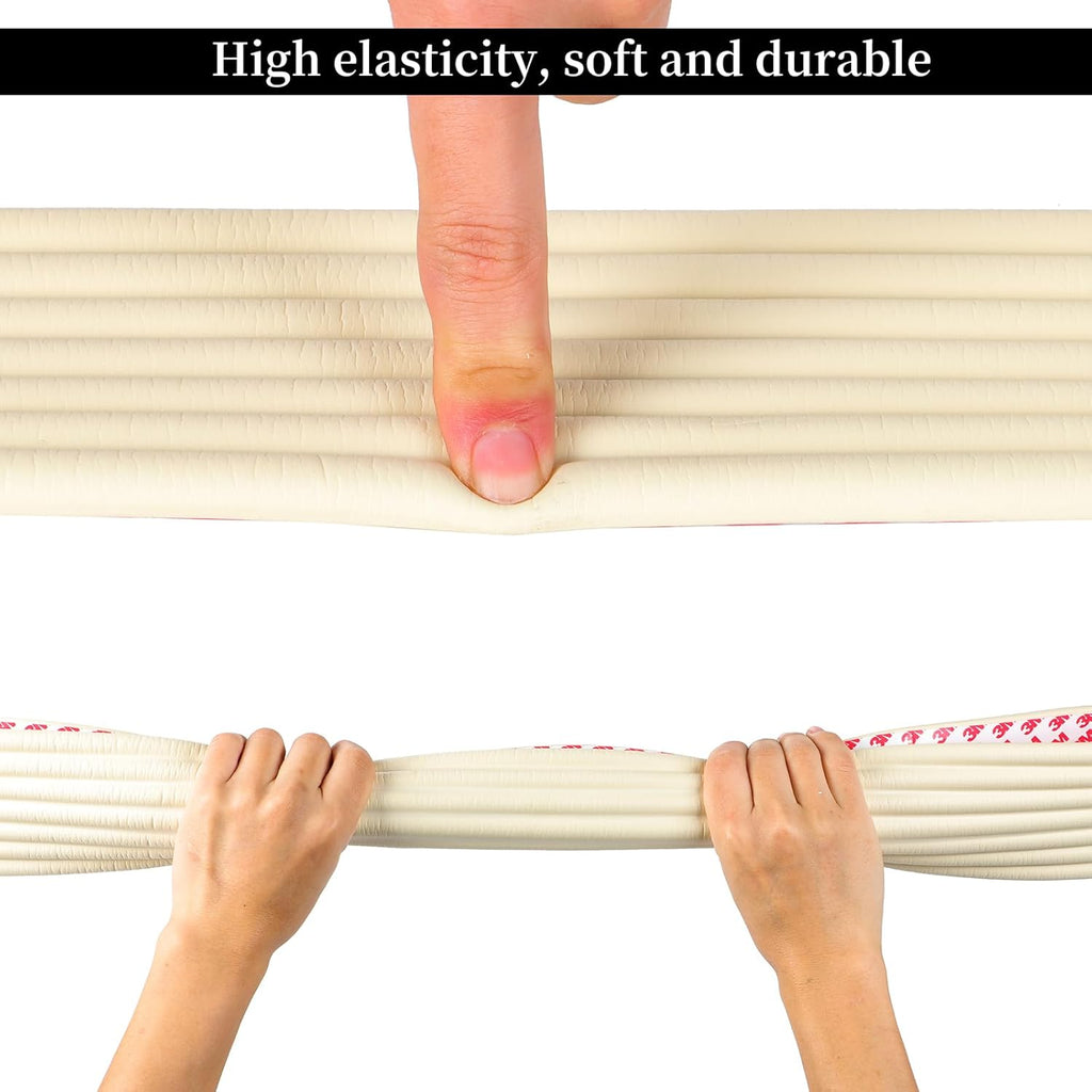 Corner Protector for Baby, Widen Edge Protector with Adhesive Backing, Baby Proofing Edge Corner Protect Self Adhesive Furniture Guard Bumper for Table, Desk, Fireplace (White, 6.6ft)