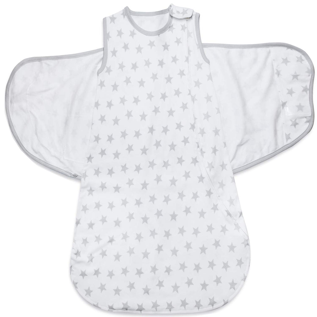 Baby Swaddle,Adjustable Wearable Baby Sleep Sack XL,Miracle Swaddles for Babies Large,100% Cotton,6-12 Months(Gray Stats)