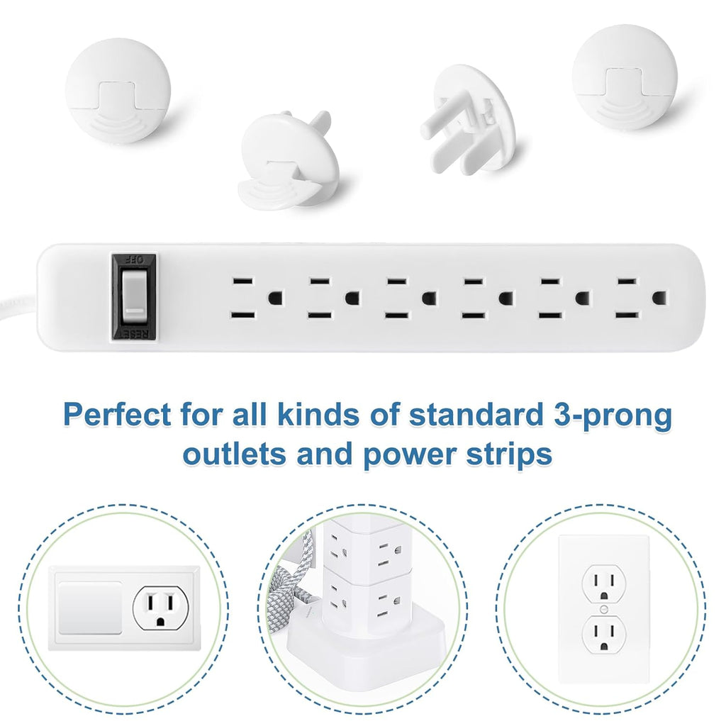Outlet Covers Baby Proofing White - PRObebi 38 Pack Plug Covers for Electrical Outlets, Child Proof Socket Covers, Baby Safety Products for Home, Office, Easy Insatllation, Protect Babies