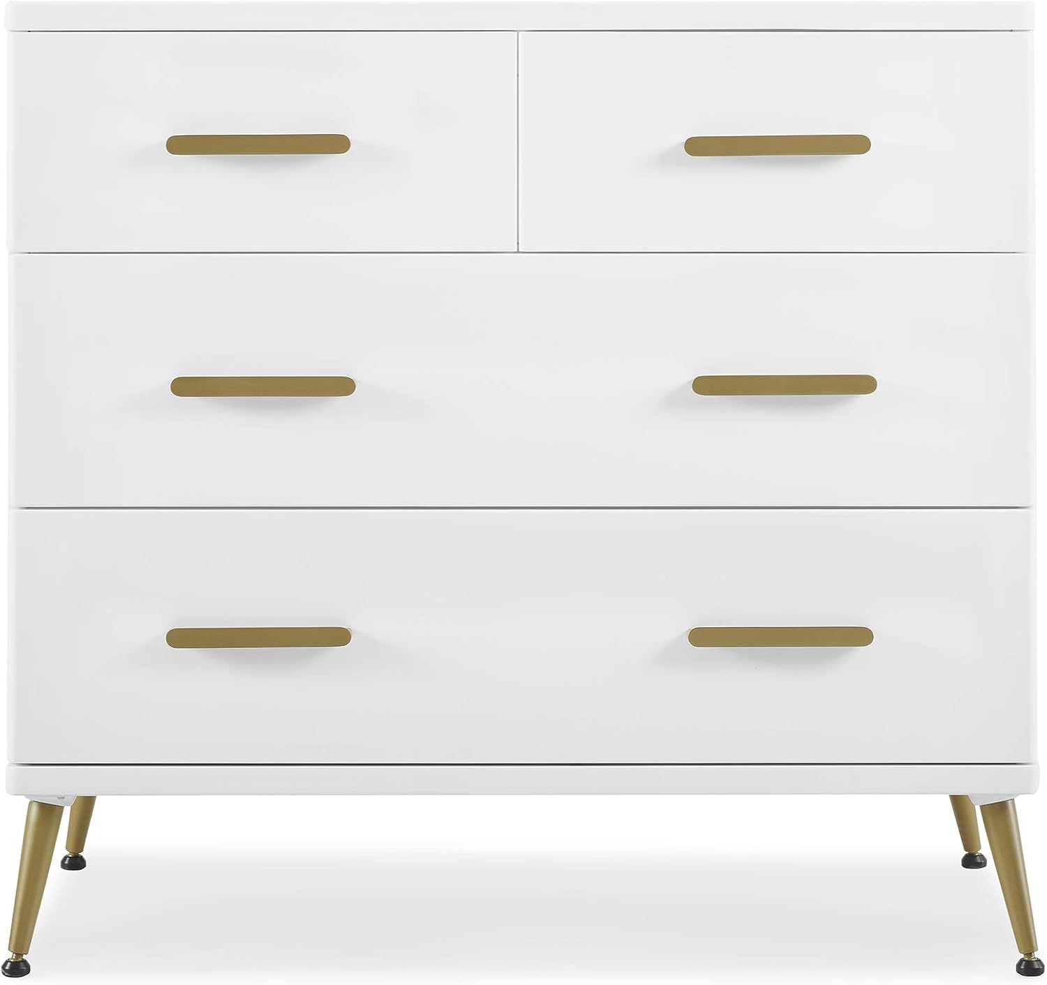 Delta Children Sloane Crib 7-Piece Baby Nursery Furniture Set–Includes: Convertible Crib, Dresser, Changing Top, Crib Mattress, Fitted Sheets, Toddler Guardrail & Changing Pad, White w/Melted Bronze