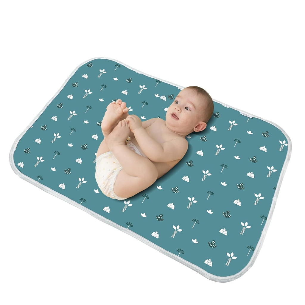 Baby Diaper Changing Pad, 21 5/8" x 31.5" Waterproof Changing Pad Liners - Reusable Soft and Absorbent Portable Changing Mat(Tree1PCS)