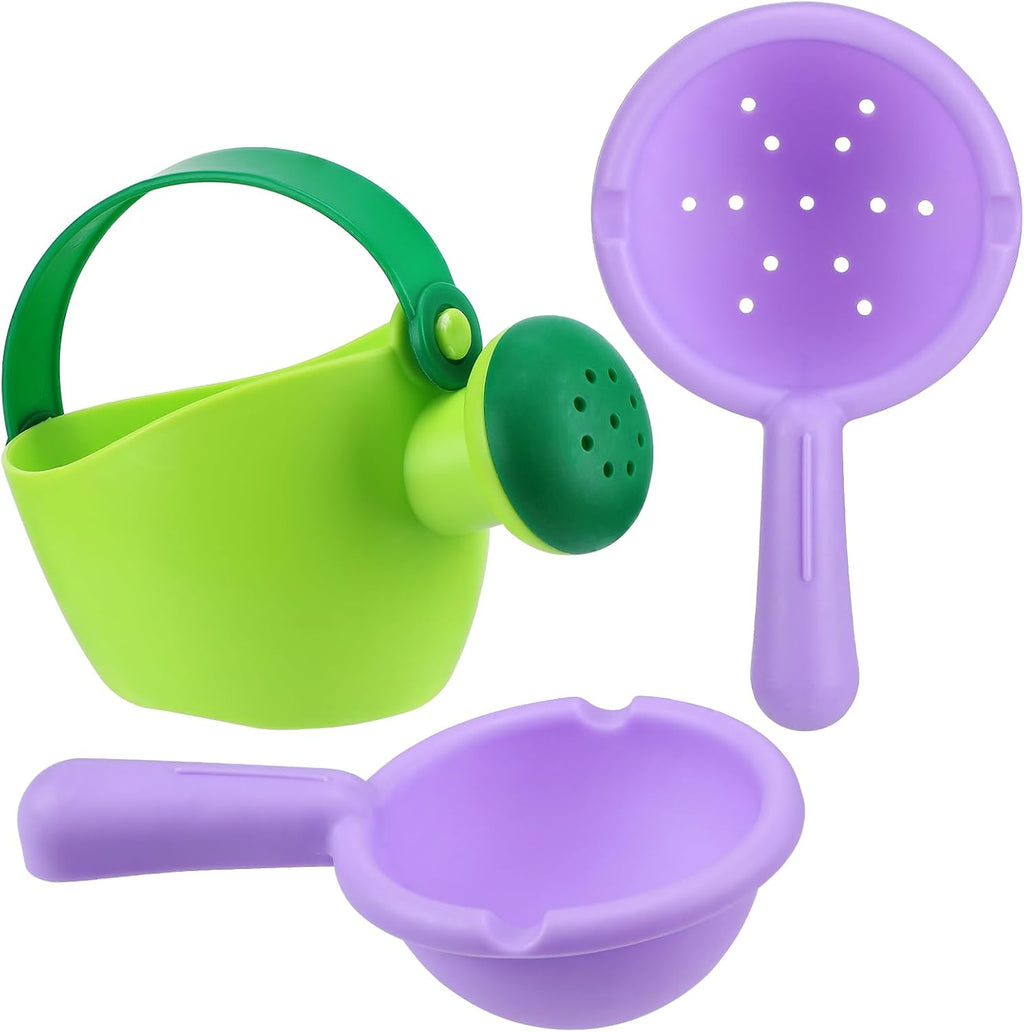 Small Soft Bath Toys for Toddlers 1-3 - Super Easy to Clean Water Table Toys Baby Tub Swimming Pool Toy Fun Tactile Training Newborn Gifts, 3Packs (Green)