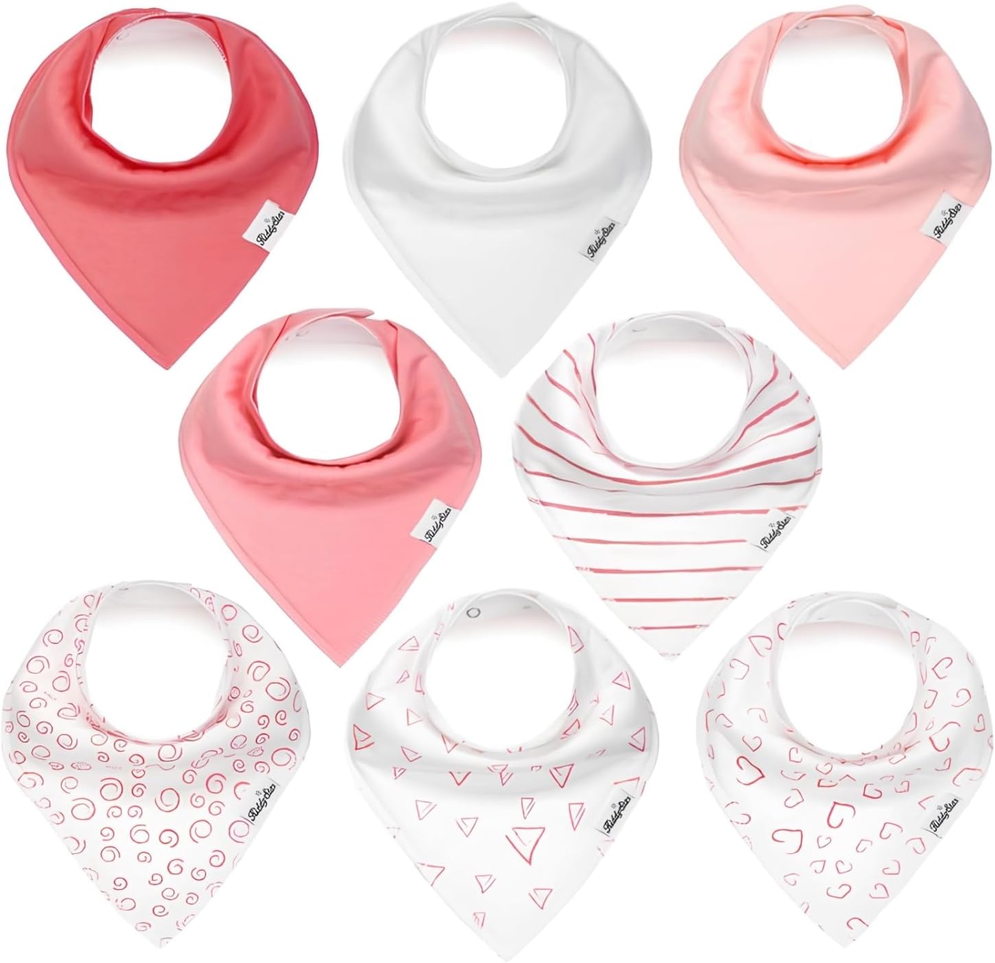 Organic Cotton Baby Bibs – Soft Teething & Drool Bib for Newborns & Toddlers – Hypoallergenic, Absorbent, Snaps