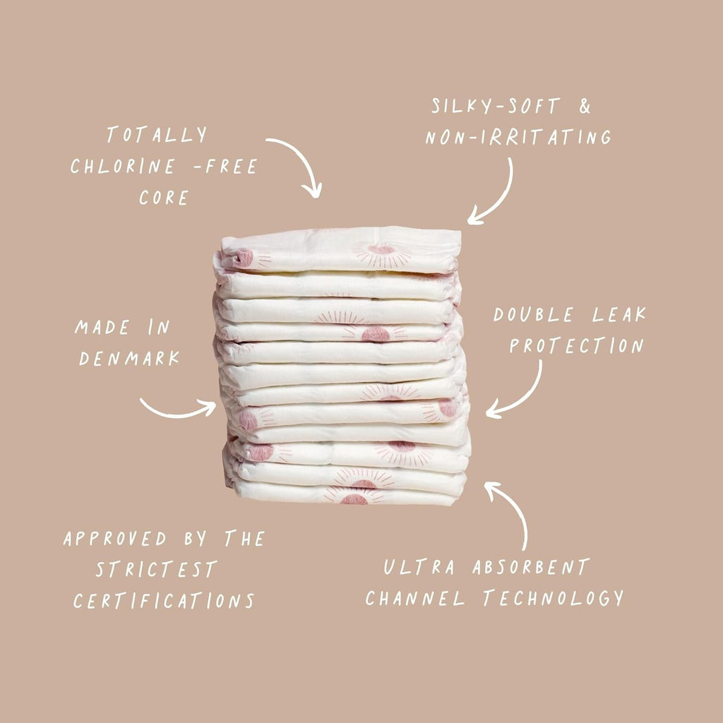 Joonya Baby Diapers, Size 4 L (15-31 lb) - 1 Bag of 25 - New Range - NonToxic, Eco-Friendly, Ultra Slim, Overnight Use - Made in Denmark