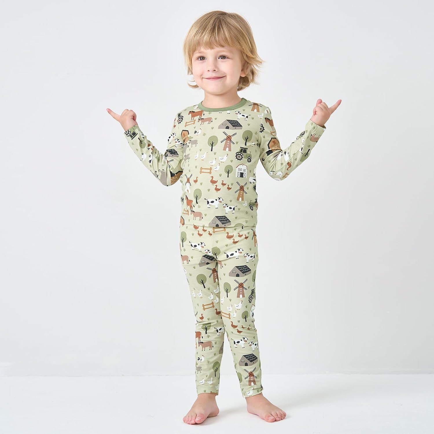 pureborn Baby Viscose From Bamboo Pajamas Set Pjs - Kids Toddler Girl Snug Fit Viscose Sleepwear 2pcs 18M-8Y