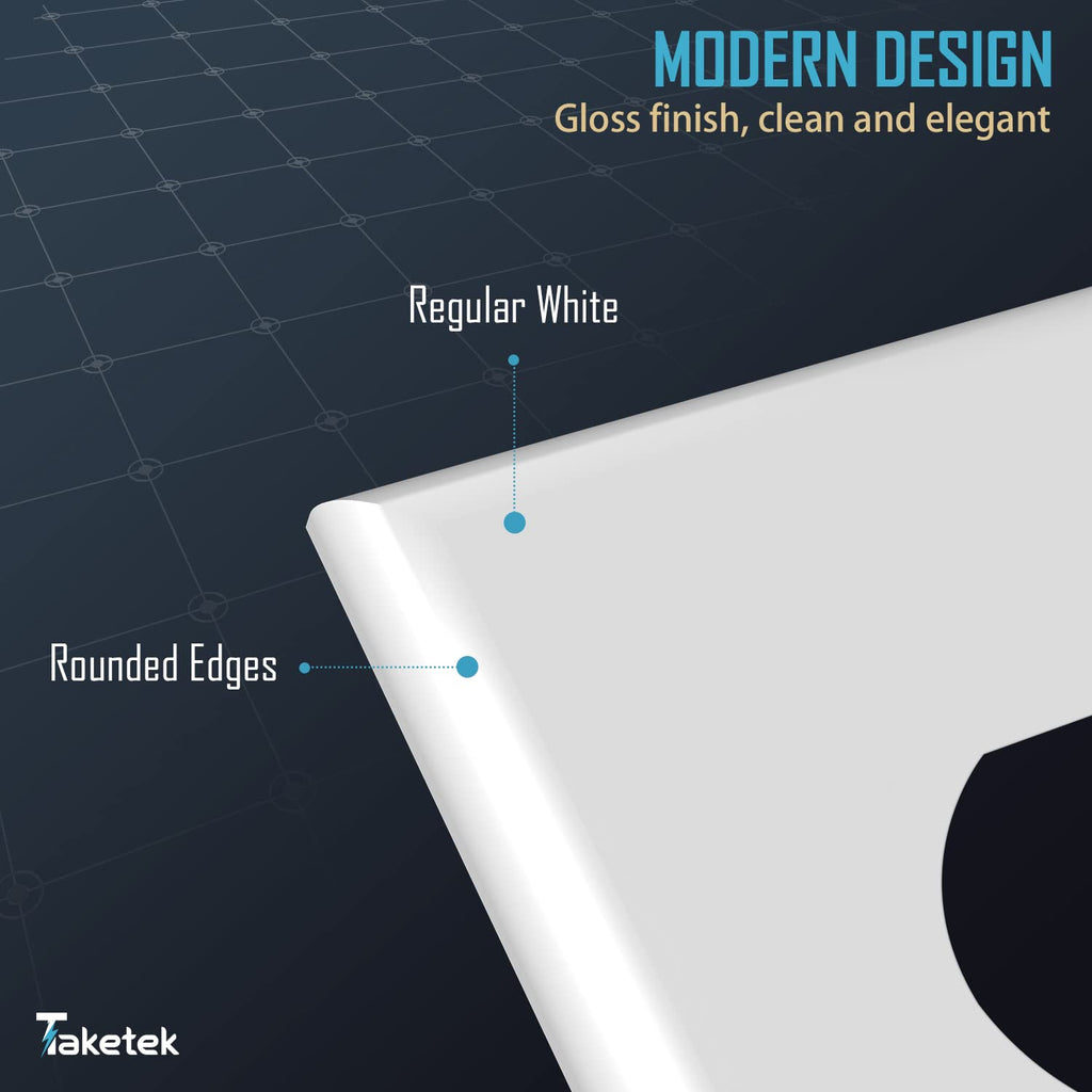 Outlet Covers Wall Plates,Standard Size Duplex Outlet Covers,Dual Receptacle Outlet Faceplate, Switch Plates and Outlet Covers, Electric Socket Plug Covers, White, 20 Pack