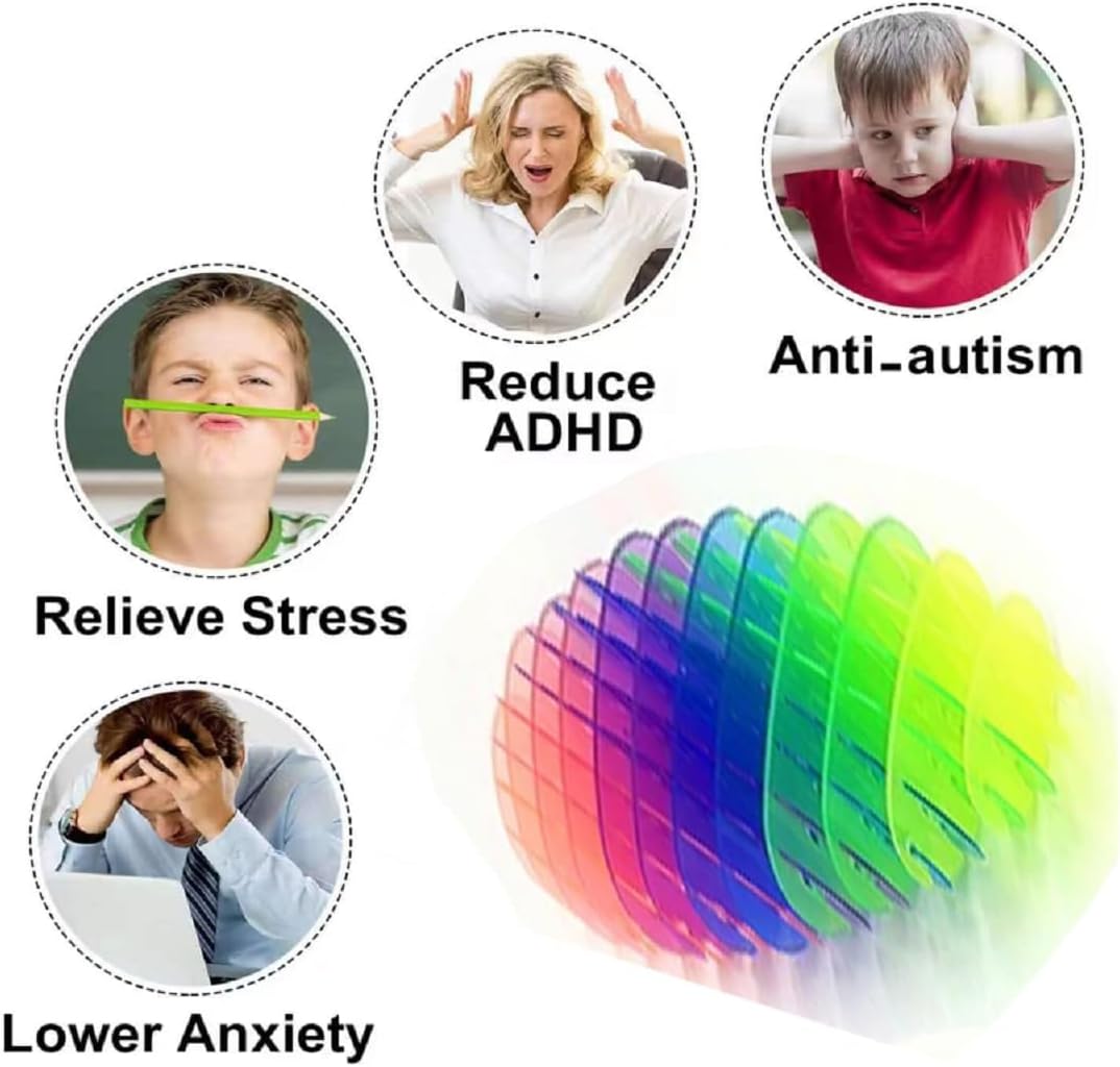 Fidget Toys ， Fidget Worm Toy,Stress Relief Fidget Toys for Kids&Adults,Elastic Mesh Toys,Sensory Slug Fidget Toy,Resistance Fidget Toys,Anxiety Relief Toys (Colorful red)