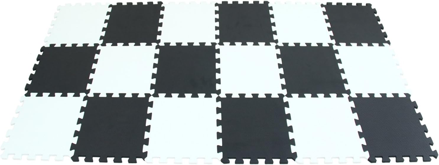 MQIAOHAM® 18 Pieces Puzzle Play Mats, Soft Baby Play Mat, Kids Interlocking Foam Floor Tiles, Toddlers Carpet Playmats G301018-101104