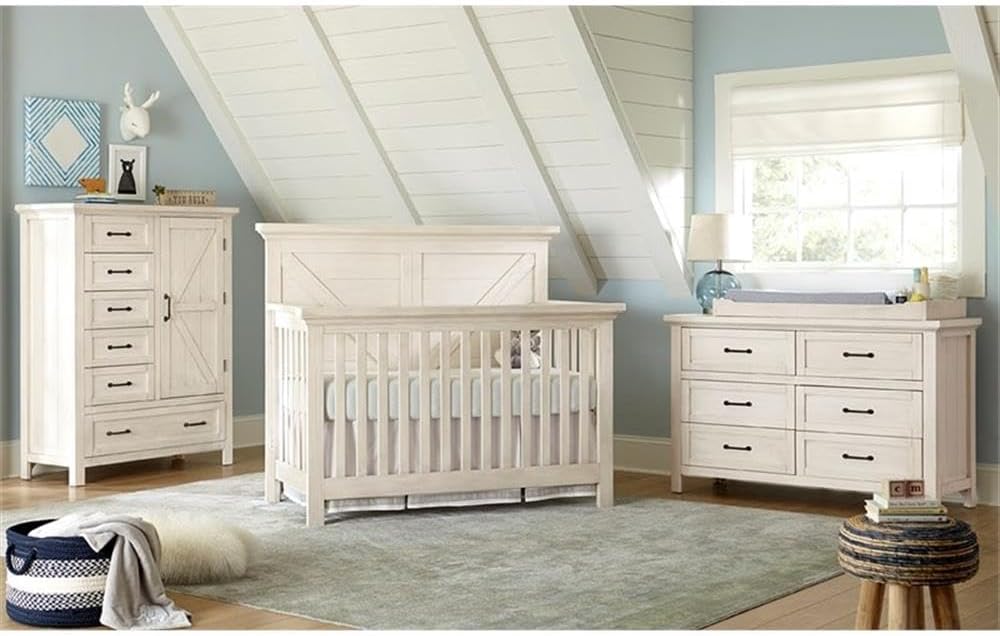 Pemberly Row Traditional 4 in 1 Convertible Crib
