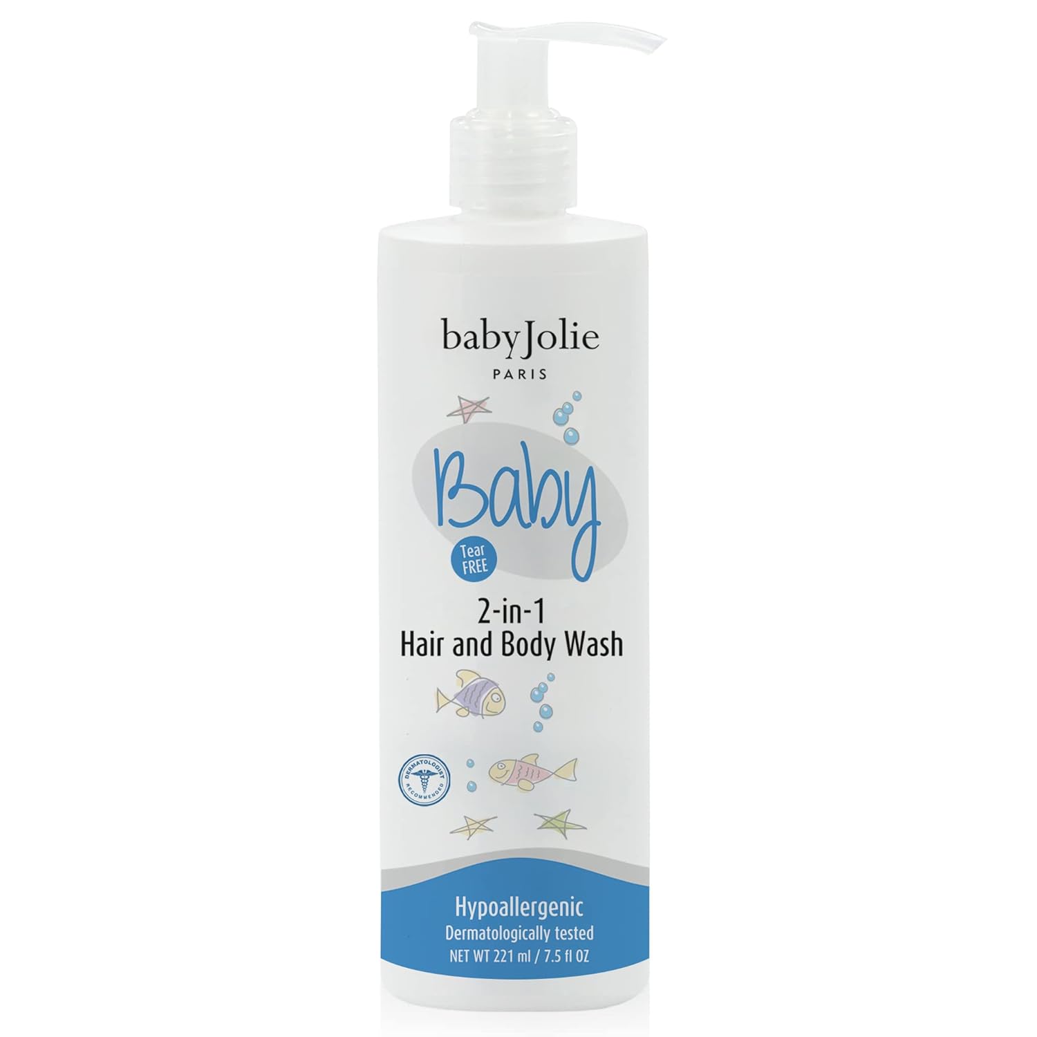 Baby Jolie Baby Body Wash, Kids Hair and Body Wash for Babies & Newborn 2-in-1, Shampoo + Soap | 7.5oz | 221ml (1)