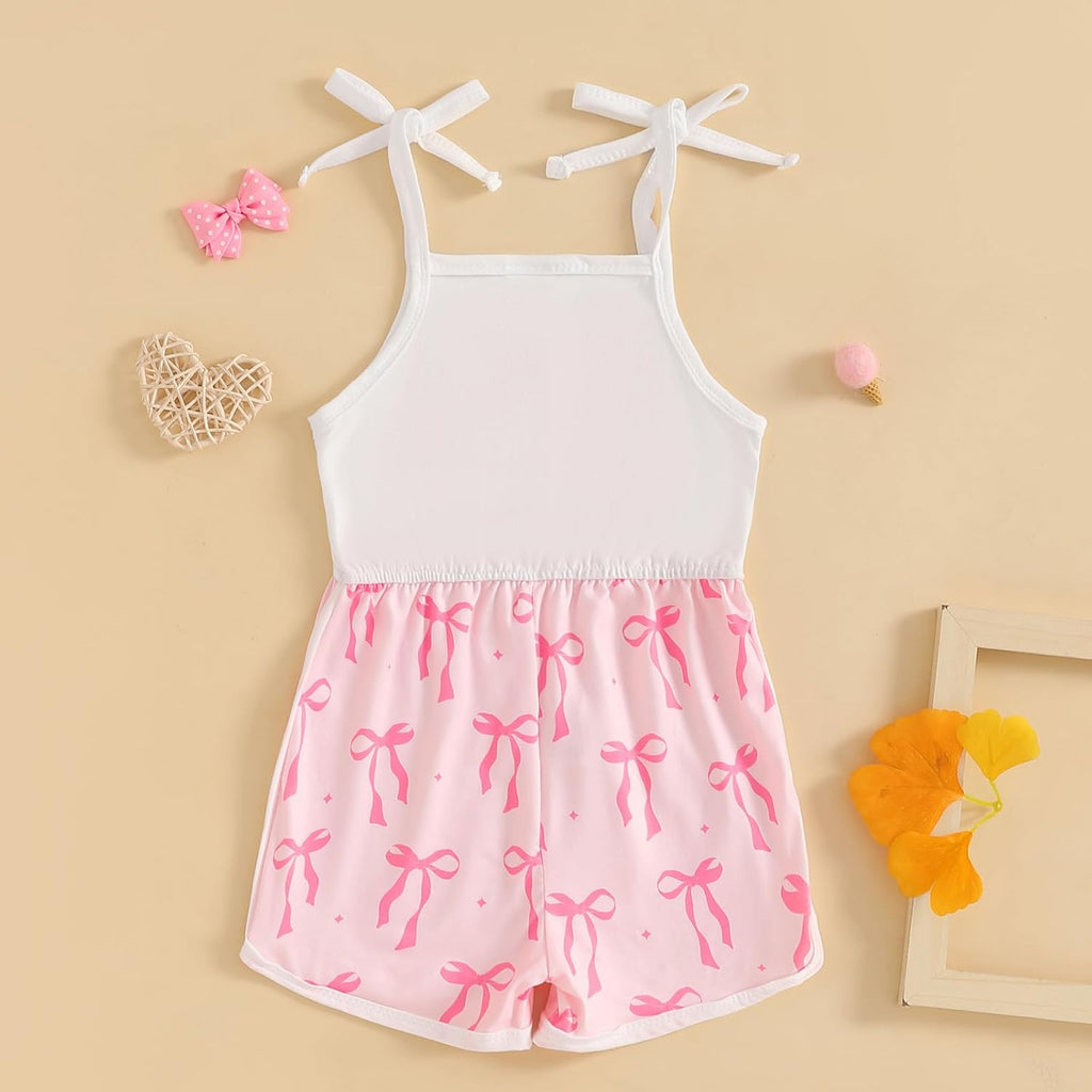 WZTYYDS Toddler Baby Girl Summer Clothes Floral Romper Tie-Up Strap Halter Jumpsuit Infant Summer Sling Playsuit 6M-3T