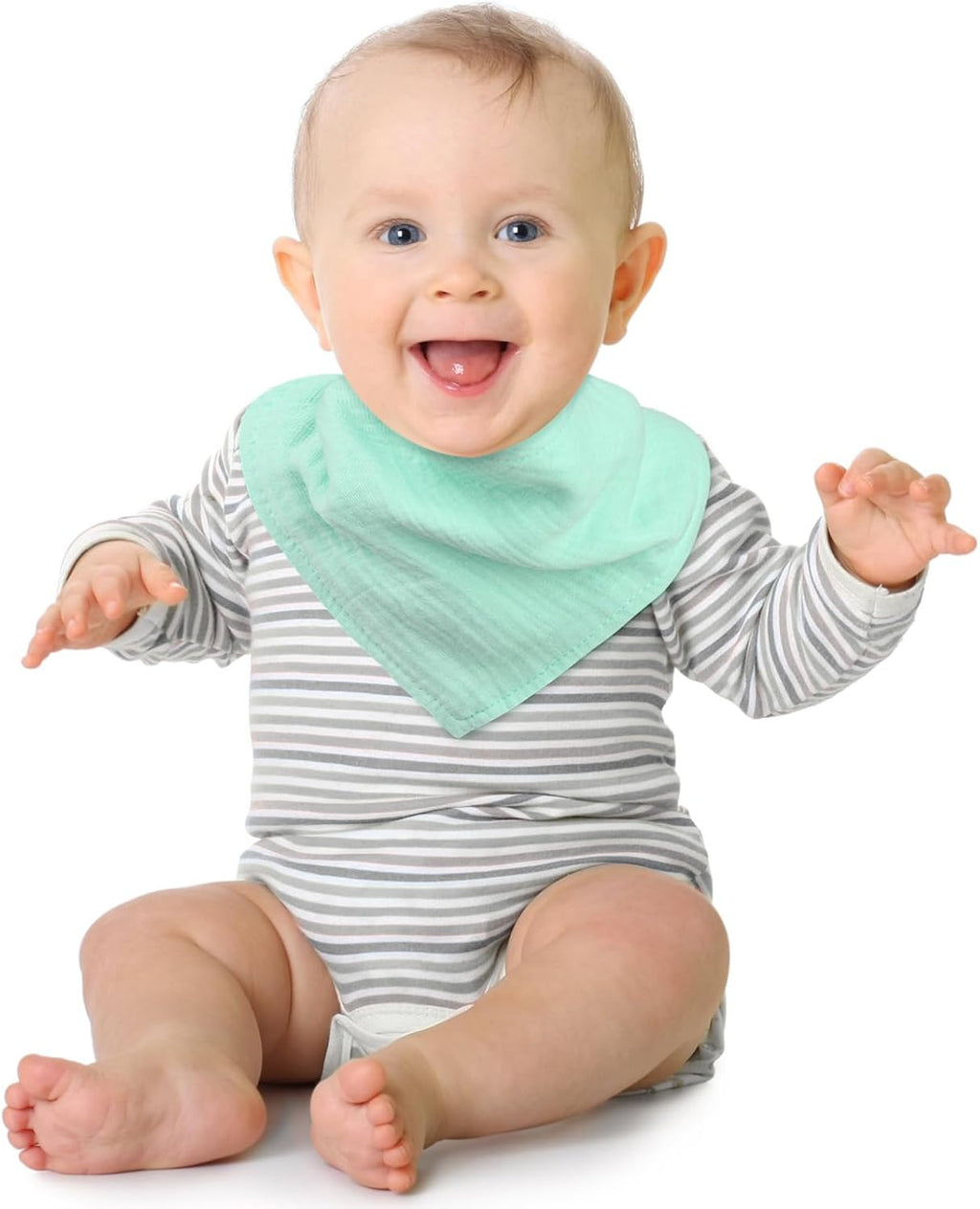 Accmor 10 Pack Muslin Baby Bibs 100% Cotton Bandana Drool Bibs for Baby Girls BoysTeething and Drooling