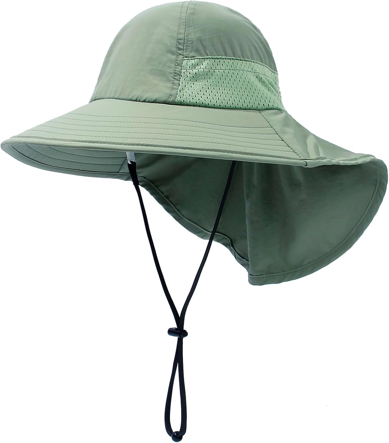 CHUNG Baby Sun Protection Hat Summer Toddler Adjustable UPF 50+ Wide Brim Neck Flap Beach Caps Boys Girls 1-12 Years Kids