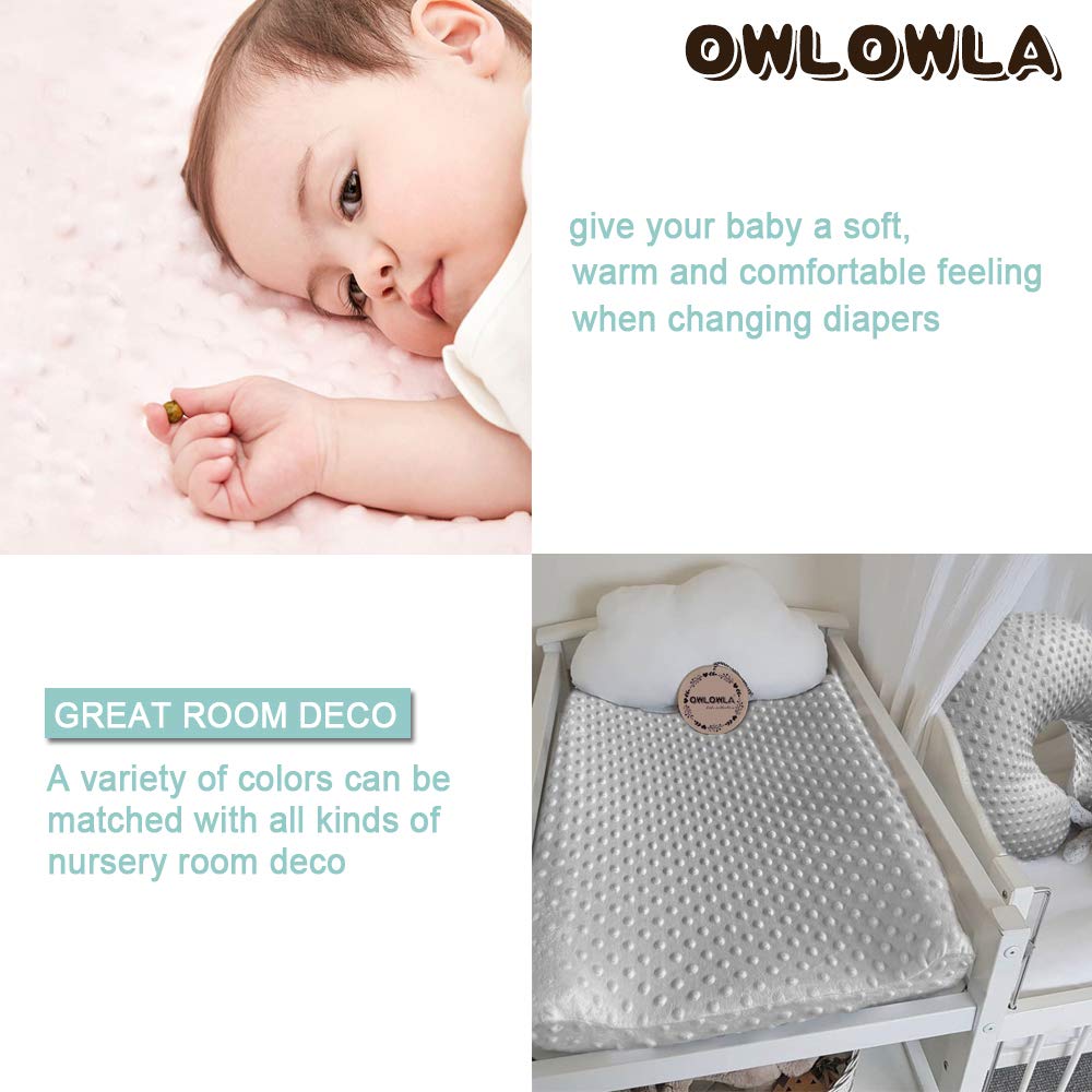 Owlowla Changing Pad Cover, Soft Minky Dots Changing Table Sheets for Baby Boy and Girl(Caramel)
