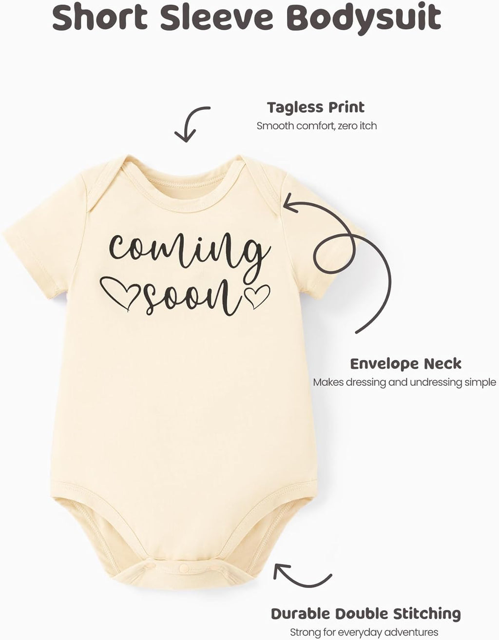 PATPAT Baby Bodysuits Supersoft Bamboo Viscose - Short Sleeve Boys and Girls - Newborn Infant Unisex Clothes Pack