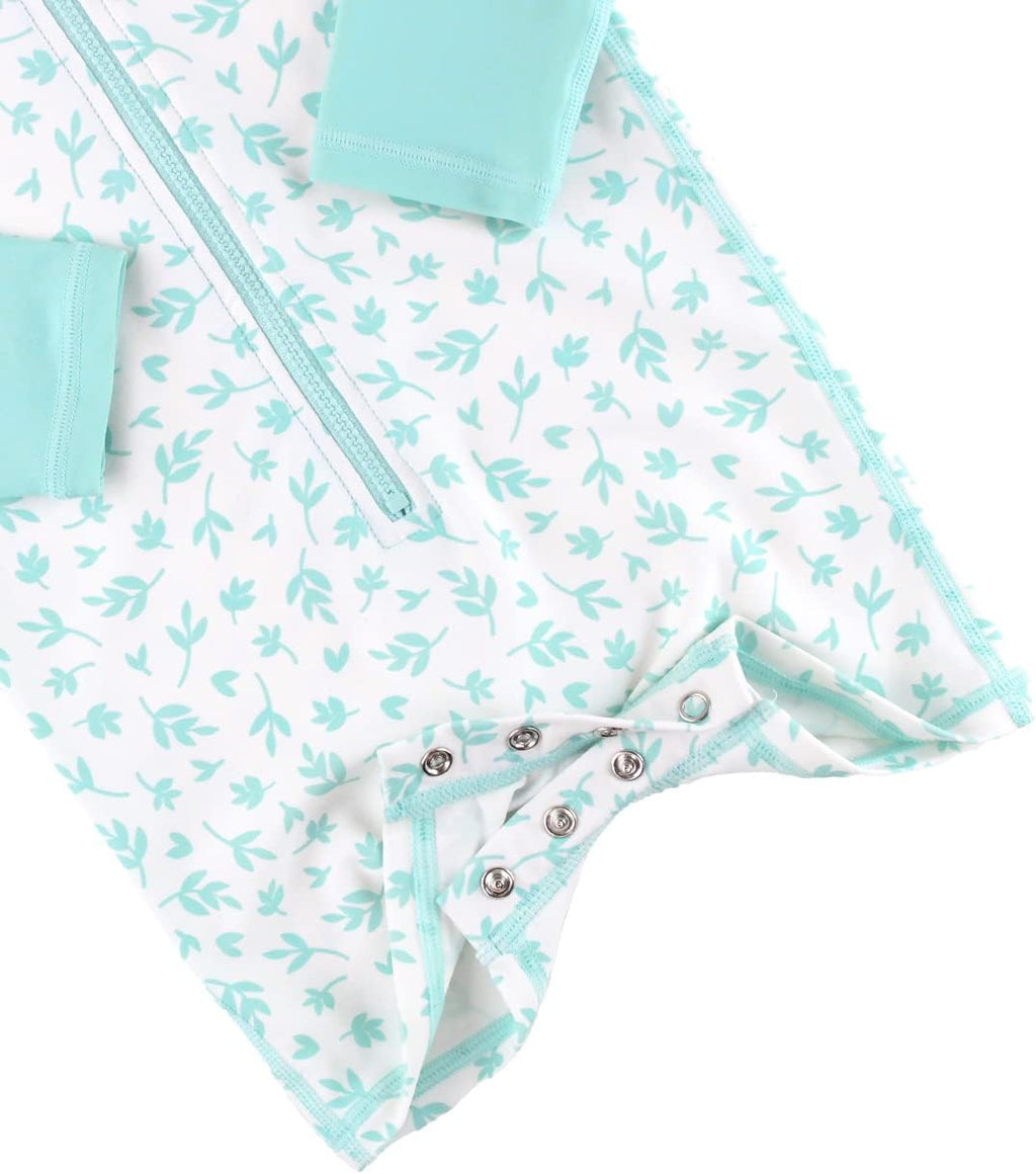 RUGGEDBUTTS Baby/Toddler Boy Swimsuit, One Piece Zipper Rash Guard Sunsuit with UPF 50+ Sun Protection