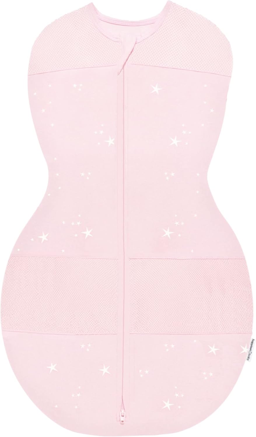 Happiest Baby Sleepea 5-Second Swaddle - 100% Organic Cotton Baby Swaddle Blanket - Doctor Designed Promotes Healthy Hip Development (Rose Stars, Medium)