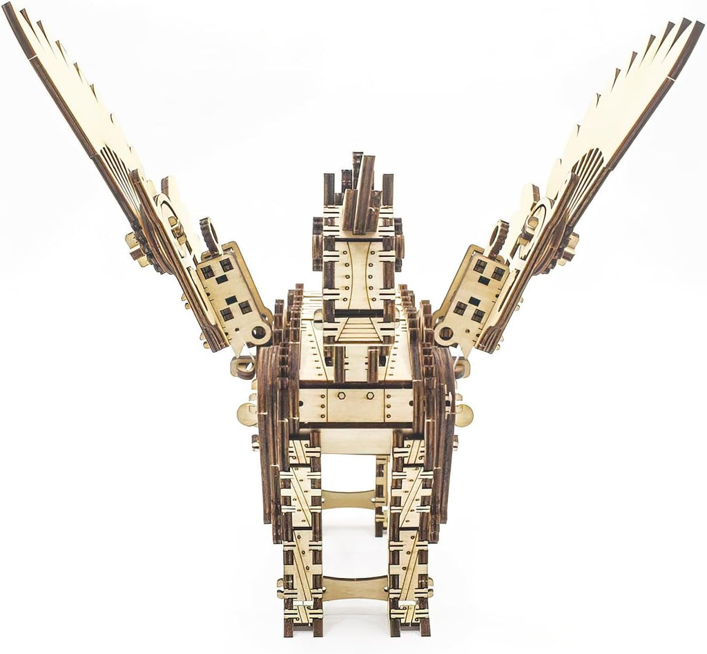 3D Wooden Unicorn Mechanical Horse Puzzle - DIY Brain Teaser Game - Educational Toy Kit - Eco-Friendly Construction - Perfect Desk Display Gift for Kids