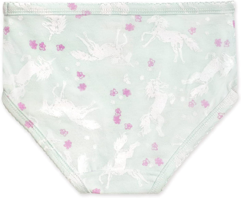 Burt's Bees Baby Toddler Girls' Underwear Set of 5 - Solids, Stripes,Prints, Tag-Free with Sizes for 2T to 8 Years Old